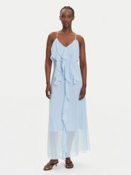 Vero Moda Sukienka wieczorowa Camille 10336405 Błękitny Regular Fit. Niebieskie sukienki damskie Vero Moda, s, bez wzorów, z syntetyku, wizytowe, bez kołnierzyka, bez ramiączek. Za 179.99 zł.