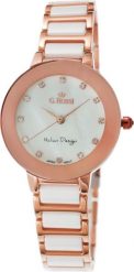Zegarek Gino Rossi damski Loni rose gold-biały (11413-3D3). Białe zegarki damskie Gino Rossi. Za 131.04 zł.