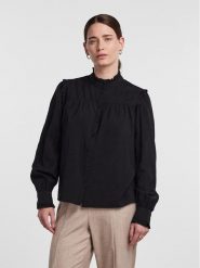YAS Koszula 26030892 Czarny Regular Fit. Czarne koszule damskie YAS, l, bez wzorów, z wiskozy, bez kołnierzyka, bez ramiączek. Za 219.99 zł.