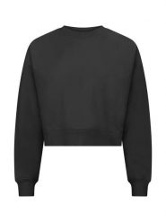 Clique Miami Cropped Krótki sweter z bawełny i poliestru z recyklingu - Czarny. Czarne swetry nierozpinane damskie CLIQUE, xl, bez wzorów, z bawełny, bez kołnierzyka, bez ramiączek. Za 158.05 zł.