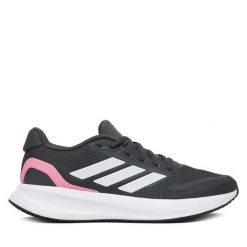 Buty do biegania adidas. Szare obuwie sportowe damskie Adidas, bez wzorów, bez zapięcia, do biegania. Za 259.99 zł.