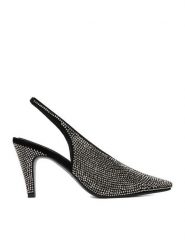 Eva Minge Czółenka EO-LYRA-LT1993-8-1 Czarny. Czarne czółenka damskie Eva Minge, bez wzorów, ze skóry, bez obcasa, bez zapięcia. Za 479.99 zł.