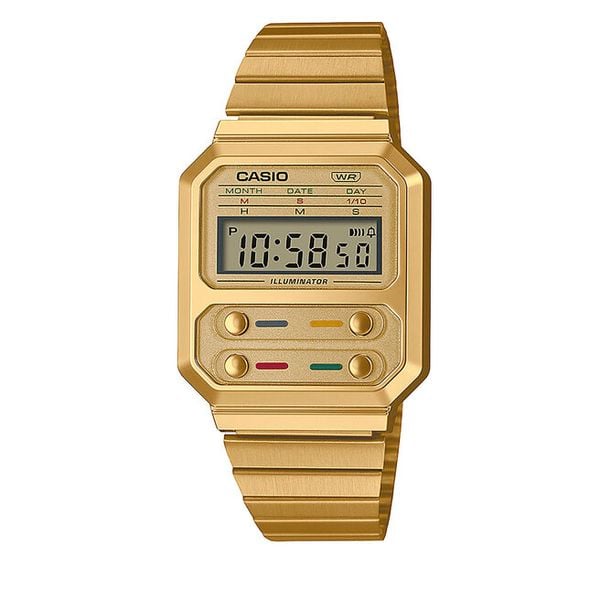 Zegarek Casio. Żółte zegarki męskie Casio, bez wzorów, złote. Za 279.99 zł.