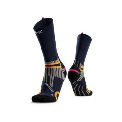 Skarpetki X-Socks Anatomix Merino Crew. Niebieskie skarpety męskie X-Socks, bez wzorów, z wełny. Za 232.50 zł.