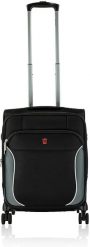 Traveller Expand Walizka podróżna na kółkach w kolorze czarnym. Czarne walizki damskie Erima, bez wzorów, z materiału. Za 392.99 zł.