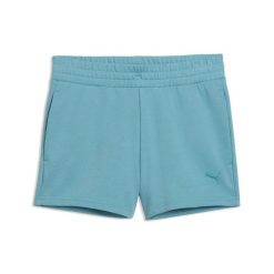 Shorty damski Puma Logo 4''. Niebieskie szorty damskie Puma, bez wzorów, sportowe. Za 189.00 zł.