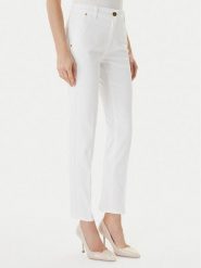 Luisa Spagnoli Jeansy Aroma 542975 Biały Straight Fit. Białe jeansy damskie Luisa Spagnoli, bez wzorów, z bawełny. Za 606.99 zł.
