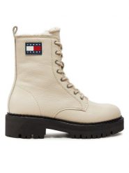 Tommy Jeans Trzewiki Tjw Urban Boot Tumbled EN0EN02317 Beżowy. Brązowe botki damskie Tommy Jeans, bez wzorów, z jeansu, bez obcasa, na płaskiej podeszwie, bez zapięcia. Za 759.99 zł.