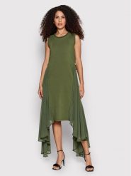 Liu Jo Sport Sukienka codzienna TA2180 J0088 Zielony Regular Fit. Zielone sukienki damskie Liu Jo Sport, na co dzień, xs, bez wzorów, z bawełny, sportowe, bez kołnierzyka, bez ramiączek, proste. Za 379.99 zł.