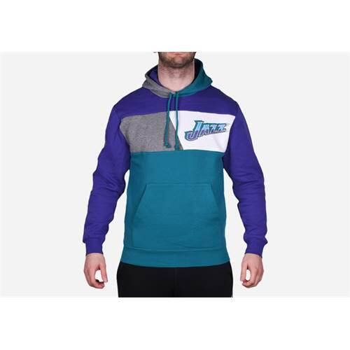 Bluzy sportowa męska Mitchell & Ness Utah Jazz. Fioletowe bluzy sportowe męskie Mitchell & Ness, m, bez wzorów, z kapturem. Za 516.00 zł.