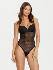 Guess Body O5RM04 KCLB0 Czarny Slim Fit. Czarne body Guess, z aplikacjami, z syntetyku. Za 199.99 zł.