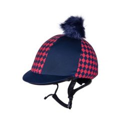 Czapka na kask jeździecki QHP Omaha. Niebieskie czapki damskie QHP, bez wzorów, z elastanu. Za 213.00 zł.