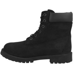 Timberland Junior 6-inch Premium Boots (36 t/m 40) Zwart 12907-39.5. Czarne buty zimowe męskie Timberland, na zimę, bez wzorów, ze skóry, bez obcasa, bez zapięcia. W wyprzedaży za 555.00 zł.