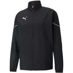 Kurtka do piłki nożnej męska Puma teamRISE Sideline. Czarne kurtki męskie Puma, m, bez wzorów, bez kaptura. Za 224.48 zł.