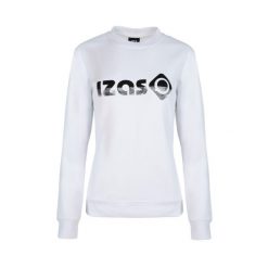 Podstawowa bluza bawełniana dla kobiet Izas RODHES W. Białe bluzy damskie IZAS, bez wzorów, z bawełny, sportowe, bez ramiączek, bez kaptura. Za 160.83 zł.