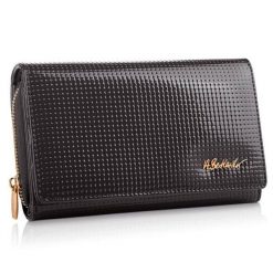 Portfel damski BETLEWSKI BPD-DT-513 CZARNY. Czarne portfele damskie Betlewski, ze skóry. Za 139.99 zł.