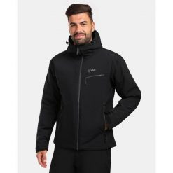Męska kurtka narciarska Kilpi FLIP-M. Czarne kurtki sportowe męskie Kilpi, m, bez wzorów, bez kaptura, narciarskie. Za 731.89 zł.
