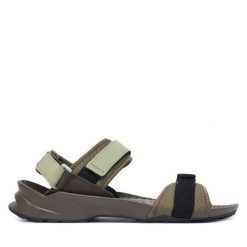 Sandały adidas. Brązowe buty zimowe męskie Adidas, bez wzorów, bez obcasa, bez zapięcia. Za 239.99 zł.