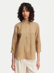 Marella Koszula Girello 2615111122 Beżowy Regular Fit. Brązowe koszule damskie Marella, bez wzorów, ze lnu, bez kołnierzyka, bez ramiączek. Za 499.99 zł.