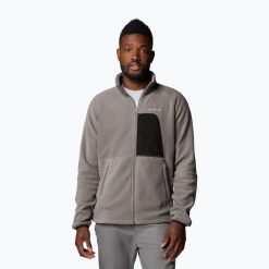 Bluza polarowa męska Columbia Rapid Expedition II Full Zip Fleece. Szare bluzy sportowe męskie Columbia, m, bez wzorów, z polaru, bez kaptura, trekkingowe. Za 229.99 zł.