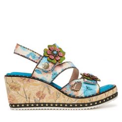 Sandały Laura Vita. Sandały damskie Laura Vita, bez wzorów, bez obcasa, na koturnie, bez zapięcia. Za 429.99 zł.