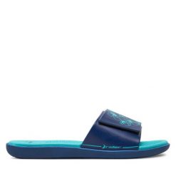 Klapki Rider. Niebieskie klapki damskie Rider, bez wzorów, sportowe, bez obcasa, bez zapięcia. Za 149.99 zł.
