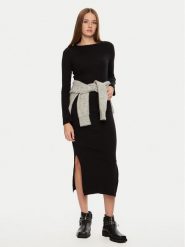 Brave Soul Sukienka codzienna LDRJ-624CAMILA Czarny Regular Fit. Czarne sukienki damskie Brave Soul, na co dzień, xl, bez wzorów, z bawełny, bez kołnierzyka, bez ramiączek, proste. Za 119.99 zł.