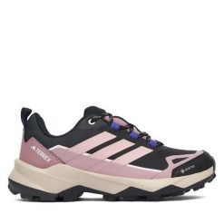 Trekkingi adidas. Czarne obuwie trekkingowe damskie Adidas, z gore-texu, bez zapięcia. Za 529.99 zł.