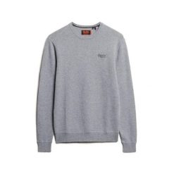 Sweter slim z okrągłym dekoltem Superdry Essential. Szare swetry męskie Superdry, na zimę, m, bez wzorów, bez kołnierzyka, bez ramiączek. Za 284.00 zł.