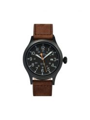 Timex Zegarek Expedition TW4B12500 Brązowy. Brązowe, analogowe zegarki męskie Timex, bez wzorów. Za 339.99 zł.