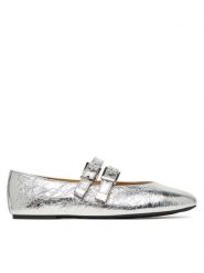 MICHAEL Michael Kors Baleriny Rowen Flex Ballet 40R6RWFP1M Srebrny. Szare balerinki damskie MICHAEL Michael Kors, bez wzorów, ze skóry, bez obcasa, bez zapięcia. Za 659.99 zł.