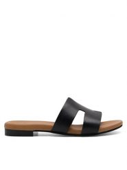 Sergio Bardi Klapki WB05-B1037-01SB Czarny. Czarne klapki damskie Sergio Bardi, bez wzorów, ze skóry, bez obcasa, bez zapięcia. Za 229.99 zł.