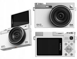 Aparat cyfrowy Xrec Aparat Cyfrowy 64mp / 4k / 16x Zoom / Obrotowy Ekran Lcd 2,88" / Xrec C77 / Biały. Aparaty kompaktowe Xrec. Za 283.11 zł.