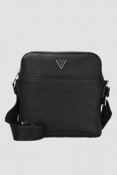 GUESS Czarna męska saszetka Torino. Czarne saszetki i nerki męskie Guess, z materiału. W wyprzedaży za 372.99 zł.