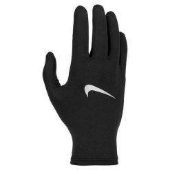 NIKE Rękawiczki do biegania Pacer Liner RG black/silver-L/XL. Czarne rękawiczki męskie Nike, bez wzorów, z materiału. Za 67.09 zł.