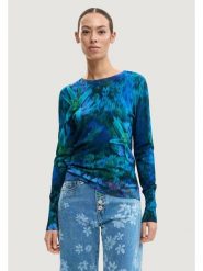 Desigual Sweter Suecia 26SWJF36 Niebieski Regular Fit. Niebieskie swetry nierozpinane damskie Desigual, l, bez wzorów, z wiskozy, bez kołnierzyka, bez ramiączek. Za 379.99 zł.