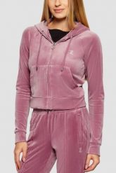 JUICY COUTURE Lawendowa bluza damska Madison Outline Hoodie, Rozmiar XS. Fioletowe bluzy damskie Juicy Couture, s, bez wzorów, z materiału, klasyczne, bez ramiączek, z kapturem. Za 499.99 zł.