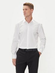 HUGO Koszula Koey 50544922 Biały Slim Fit. Białe koszule męskie Hugo, m, bez wzorów, z bawełny, bez kołnierzyka, bez ramiączek. Za 319.99 zł.