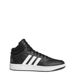 Buty do koszykówki dla dorosłych Adidas Hoops 3.0 Mid Lifestyle Basketball. Białe buty sportowe męskie Adidas, bez wzorów, bez zapięcia, do koszykówki. Za 329.00 zł.