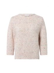 Rich & Royal Sweter z dzianiny z zawartością alpaki Kobiety dzianina grubo tkana biały|wielokolorowy, L. Białe swetry nierozpinane damskie Rich & Royal, l, bez wzorów, z dzianiny, bez kołnierzyka, bez ramiączek. Za 429.95 zł.