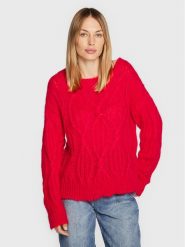 TWINSET Sweter 222TT3340 Czerwony Relaxed Fit. Czerwone swetry nierozpinane damskie Twinset, s, bez wzorów, z syntetyku, bez kołnierzyka, bez ramiączek. Za 1,769.00 zł.