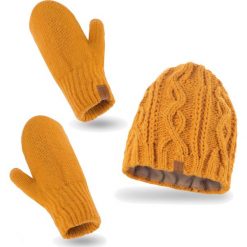 Nandy Nandy Damski Komplet Zimowy Czapka Rękawiczki - Zest-Cr-18505-Miod. Czapki damskie Nandy, na zimę, bez wzorów. Za 80.90 zł.