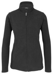 Bluza rozpinana z polaru ze stójką. Czarne bluzy damskie bonprix, bez wzorów, z polaru, bez ramiączek, bez kaptura. Za 99.99 zł.