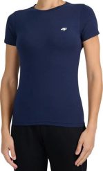 4f Koszulka damska 4F F3306 granatowa 4FWMM00TTSHF3306 31S L. Bluzki damskie 4F, l, bez wzorów, bez kołnierzyka, bez ramiączek. Za 43.18 zł.