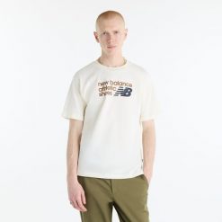 Koszulka męska New Balance MT51900AGA – beżowa. Brązowe koszulki sportowe męskie New Balance, m, bez wzorów, z dresówki, bez ramiączek. Za 179.99 zł.