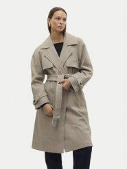 Vero Moda Płaszcz przejściowy Pop Miley 10319995 Beżowy Regular Fit. Brązowe płaszcze damskie Vero Moda, l, bez wzorów, z syntetyku, bez kołnierzyka, bez kaptura. Za 379.99 zł.