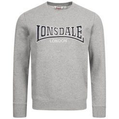 Bluza z okrągłym dekoltem Lonsdale Berger Lp181. Szare bluzy męskie Lonsdale, m, bez wzorów, bez ramiączek, bez kaptura. Za 260.50 zł.