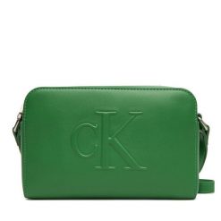 Torebka Calvin Klein Jeans. Zielone listonoszki damskie Calvin Klein Jeans, bez wzorów, z jeansu, bez dodatków. Za 249.99 zł.
