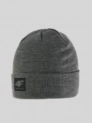 4F Czapka beanie męska - szara Uniwersalny. Szare czapki męskie 4F, na zimę, bez wzorów, z dzianiny. Za 49.99 zł.