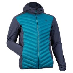 Kurtka turystyczna ocieplana Élémenterre Anexo. Niebieskie kurtki męskie Elementerre, l, bez wzorów, sportowe, bez kaptura. Za 253.00 zł.